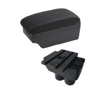 Pour VW Pour Touran Pour Caddy Console Centrale Repose-coude Magasin Central Boîte De Contenu Avec Interface USB Accoudoirs Central Console(C2 black line 7USB)