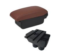 Pour VW Pour Touran Pour Caddy Console Centrale Repose-coude Magasin Central Boîte De Contenu Avec Interface USB Accoudoirs Central Console(B6 brown 3USB)