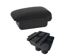 Pour VW Pour Touran Pour Caddy Console Centrale Repose-coude Magasin Central Boîte De Contenu Avec Interface USB Boîte Accoudoir Voiture(A1 red line No USB)