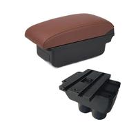 Pour VW Pour Touran Pour Caddy Console Centrale Repose-coude Magasin Central Boîte De Contenu Avec Interface USB Accoudoirs Central Console(A6 brown No USB)