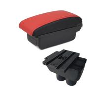 Pour VW Pour Touran Pour Caddy Console Centrale Repose-coude Magasin Central Boîte De Contenu Avec Interface USB Accoudoirs Central Console(A5 Red black No USB)
