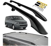 Barres de toit pour VW T5 T6 2003-2025 L1 Alu court noir 2x