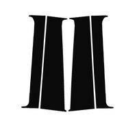 pour VW T5 T6 2008-2017 2018 2019 2020 2021, 4 pièces, Autocollants de Garniture latérale de Montant de Porte et de fenêtre, moulure extérieure de Voiture (Noir Brillant)