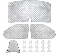 pour VW T5 T6 3 Pièces Pare-Soleil Pare-Brise Protection Kit De Couverture Voiture Interne Thermique Aveugle Fenêtre Ensemble Pare Soleil Vitre Voiture