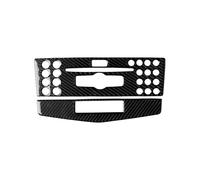 Pour W204 2007 - 2013 Pour Classe C Panneau Boutons D'autoradio CD Commande Centrale Autocollant Décoratif Couverture Fiber Carbone Interior Garniture Cadre(Style A)