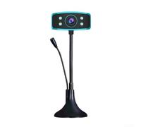 pour webcam HD 5MP avec pour PC Portable Bureau pour webcam(Blue) | Lentille verre HD 5MP, pour image nette pour flou, compatible pour windows pour mac pour linux, idéal télétravail
