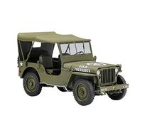 pour Willys Jeep Army Green Modèle De Voiture en Alliage Simulation Décoration De Voiture Modèle 1 18 Voiture Miniature De Collection