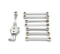 Pour WLtoys 1/12 124006 12423 12427 12428 12429 RC Télécommande Voiture Pièces Fixe Biellette Direction Groupe Direction Bras Direction PièCes Rc(Silver)