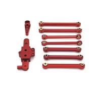Pour WLtoys 1/12 124006 12423 12427 12428 12429 RC Télécommande Voiture Pièces Fixe Biellette Direction Groupe Direction Bras Direction PièCes Rc(Red)
