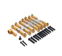 pour Wltoys 1:14 144010 144001 144002 1:12 124016 124017 124018 124019 Pièces Mise À Niveau RC Liaison Métallique Servo Pull Ensemble Biellettes Direction Bras De Servo Accessoires RC(Yellow)