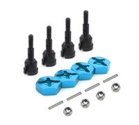 pour WLtoys 1/18 A959 A969 A979 A959B A969-B 1/10 on Road RC Car Upgrade Parts Wheel Conversion Set Axle & 12Mm Hex Dive Hub Turn RC Accessoire De Pièce(Black-Blue)