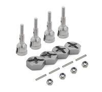 pour WLtoys 1/18 A959 A969 A979 A959B A969-B 1/10 on Road RC Car Upgrade Parts Wheel Conversion Set Axle & 12Mm Hex Dive Hub Turn RC Accessoire De Pièce(Silver-Grey)