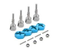 pour WLtoys 1/18 A959 A969 A979 A959B A969-B 1/10 on Road RC Car Upgrade Parts Wheel Conversion Set Axle & 12Mm Hex Dive Hub Turn RC Accessoire De Pièce(Silver-Blue)