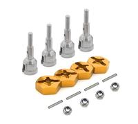 pour WLtoys 1/18 A959 A969 A979 A959B A969-B 1/10 on Road RC Car Upgrade Parts Wheel Conversion Set Axle & 12Mm Hex Dive Hub Turn RC Accessoire De Pièce(Silver-Yellow)