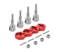 pour WLtoys 1/18 A959 A969 A979 A959B A969-B 1/10 on Road RC Car Upgrade Parts Wheel Conversion Set Axle & 12Mm Hex Dive Hub Turn RC Accessoire De Pièce(Silver-Red)