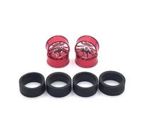 pour WLtoys 1/28 284131 K969 K979 K989 K999 P929 P939 pour Iw04m pour Mini-Q pour Mimi-Z RC Car Parts Roues De Course en Métal Améliorées De 24 Mm Accessoires RC(Red)
