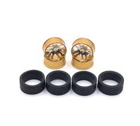 pour WLtoys 1/28 284131 K969 K979 K989 K999 P929 P939 pour Iw04m pour Mini-Q pour Mimi-Z RC Car Parts Roues De Course en Métal Améliorées De 24 Mm Accessoires RC(Yellow)