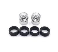 pour WLtoys 1/28 284131 K969 K979 K989 K999 P929 P939 pour Iw04m pour Mini-Q pour Mimi-Z RC Car Parts Roues De Course en Métal Améliorées De 24 Mm Accessoires RC(White)