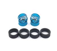 pour WLtoys 1/28 284131 K969 K979 K989 K999 P929 P939 pour Iw04m pour Mini-Q pour Mimi-Z RC Car Parts Roues De Course en Métal Améliorées De 24 Mm Accessoires RC(Blue)