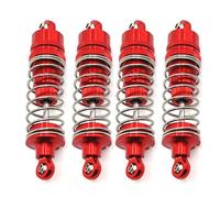 Pour Wltoys 104016 104018 1/10 Pièces Détachées Pour Voitures RC Kit Modification Et D'amélioration Métal Amortisseurs Hydrauliques Externes À Ressort RC Crawlers Pièces(Red)