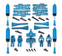 Pour WLtoys 104016 104018 104009 12402 12404 12409 RC Car Parts Kit Mise Niveau En Métal Pour Bras Oscillants Coupelle Direction Et Amortisseur PièCes D'Amortisseur(SKY BLUE)
