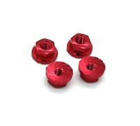 Pour WLtoys 104072 104001 104002 1/10 RC Télécommande Voiture 4WD 4PCS Pour Racing Métal Mise À Niveau Accessoires M4 Écrou Blocage Pièces De Réparation Accessoires Rc(Red)