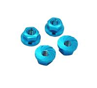 Pour WLtoys 104072 104001 104002 1/10 RC Télécommande Voiture 4WD 4PCS Pour Racing Métal Mise À Niveau Accessoires M4 Écrou Blocage Pièces De Réparation Accessoires Rc(Blue)