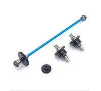 Pour WLtoys 124016 124017 124018 124019 1/12 Arbre Transmission Central Métal Ensemble Différentiel Pignon Moteur 27 Dents Pièces Voiture Radiocommandée Arbre Transmission(Blue)