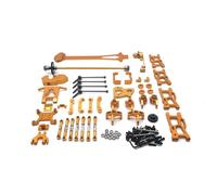 Pour WLtoys 124016 124017 124018 124019 1/12 Bras Oscillant Bloc Direction Liaison Pare-chocs Avant Arbre D'entraînement Engrenage Moteur Pièces Voiture RC PièCes Coupe Direction Rc(Gold)