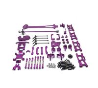 Pour WLtoys 124016 124017 124018 124019 1/12 Pour Bras Oscillant Bloc Direction Liaison Pare-chocs Avant Arbre D'entraînement Engrenage Moteur Pièces Voiture RC PièCes Coupe Direction Rc(Purple)
