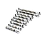 Pour Wltoys 12429 1/12 Métal Avant Arrière Biellette Direction Servo Lien Ensemble RC Voiture Mises À Niveau Pièces Accessoires Accessoires Rc(Silver)