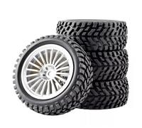 Pour Wltoys 144001 124018 124019 Pour MN99S MN90 MN86 Pour HSP Pour HPI Pour Buggy 1:10 1:14 1:16 4 Pièces Pneus Roue Modèle Voiture Tout Pour Terrain ModèLes Mise Niveau Rc(C silver)