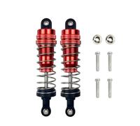 Pour Wltoys 144001 1316 1/14 2 Buah Peredam Kejut Depan Belakang Logam Aluminium Pour Mobil RC Chenille Kursus Singkat Truk Mise À Niveau PièCes D'Amortisseur(Red)
