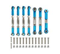 Pour Wltoys 144001 144002 144010 124007 124016 124017 124019 Ensemble De Liaisons Servomoteurs Avant Arrière Métal Pièces Mise À Niveau Voiture RC PièCes Rc(Blue)