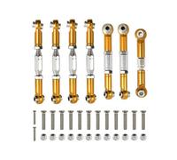 Pour Wltoys 144001 144002 144010 124007 124016 124017 124019 Ensemble De Liaisons Servomoteurs Avant Arrière Métal Pièces Mise À Niveau Voiture RC RC Composants(Yellow)