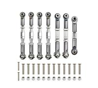 Pour Wltoys 144001 144002 144010 124007 124016 124017 124019 Métal Ensemble De Biellettes De Servo Avant Et Arrière Voiture RC Pièces De Mise À Niveau RC Jouets Accessoires(Grey)