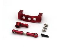 Pour Wltoys 144001 144010 124016 124017 124018 124019 RC Télécommande Voiture Métal Mise À Niveau Mécanisme De Direction Pour Siège Biellette RC Crawlers Modèles(Red)