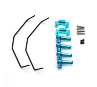 Pour Wltoys 144001 144010 124016 124018 124007 124017 124019 RC Télécommande Voiture Accessoires Mise À Niveau Métal Ensemble Barres Anti-roulis PièCes Rc(Blue)