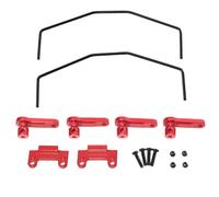 Pour Wltoys 144001 144010 124016 124018 124007 124017 124019 RC Télécommande Voiture Accessoires Mise Niveau Métal Ensemble Barres Anti Roulis Accessoires Rc(Red)