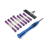 Pour Wltoys 144002 144001 124016 124017 124018 124019 Métal Ensemble Biellettes Direction Servomoteur Pièces Mise À Niveau Pour Voitures Télécommandées Accessoires Rc(PURPLE)
