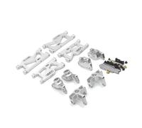 Pour WLtoys 144010 144001 144002 124016 124017 124018 124019 Ensemble De 5 Coupelles De Direction En Métal Pièces Et Accessoires De Voiture RC De Remplacement RC Coupelle Direction(Silver)