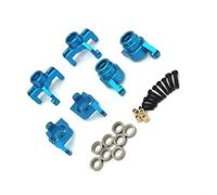 Pour WLtoys 144016 144018 1/14 Mise À Niveau Métal Arrière C- Siège Kit Tasse Direction Modèle Rc Pièces Camion Voiture Sur Chenilles PièCes Coupe Direction Rc(Blue)