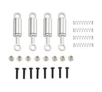 Pour WLtoys 284131 284010 284161 K989 K969 1/28 4 Pièces Métal Intégré Pour Ressort Amortisseur Pour Voiture Télécommandée Accessoires Rc(Silver)