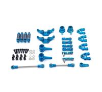 Pour WLtoys 284131 K969 K979 K989 K999 1/28 Bras Oscillant Métal Coupelle Biellette Direction Support D'amortisseur Amélioration Voiture Radiocommandée Pièces Composants Rc(Blue)