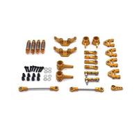 Pour WLtoys 284131 K969 K979 K989 K999 1/28 Bras Oscillant Métal Coupelle Biellette Direction Support D'amortisseur Amélioration Voiture Radiocommandée Pièces Composants Rc(Yellow)