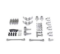 Pour WLtoys 284131 K969 K979 K989 K999 1/28 Bras Oscillant Métal Coupelle Biellette Direction Support D'amortisseur Amélioration Voiture Radiocommandée Pièces Composants Rc(Silver)