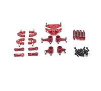 Pour WLtoys 284131 K969 K979 K989 K999 1/28 Métal Pour Bras Oscillant Coupelle Direction Support Damortisseur CVD Ensemble Pièces Mise Niveau Voiture RC Pièces Voitures RC(Red)