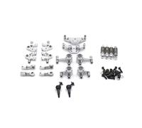 Pour WLtoys 284131 K969 K979 K989 K999 1/28 Métal Pour Bras Oscillant Coupelle Direction Support Damortisseur CVD Ensemble Pièces Mise Niveau Voiture RC Accessoires Rc(Silver)