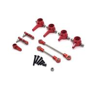 Pour WLtoys 284131 K969 K979 K989 K999 P929 P939 Kit Pièces Bras Servo Tige Traction Coupelle Direction Métal Pour Voiture Télécommandée Pièces Voitures RC(Red)
