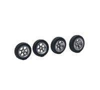 Pour WLtoys 284131 K969 K979 K989 K999 P929 P939 Pour MINI-D-Q-Z 1/28 Roue Métal Pneu Souple Peau RC Voiture Course RC Pneus Voiture Pièces(Black)